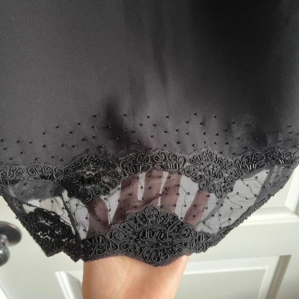 Gorgeous Vintage Jones NY Black Beaded Party Dress - 10